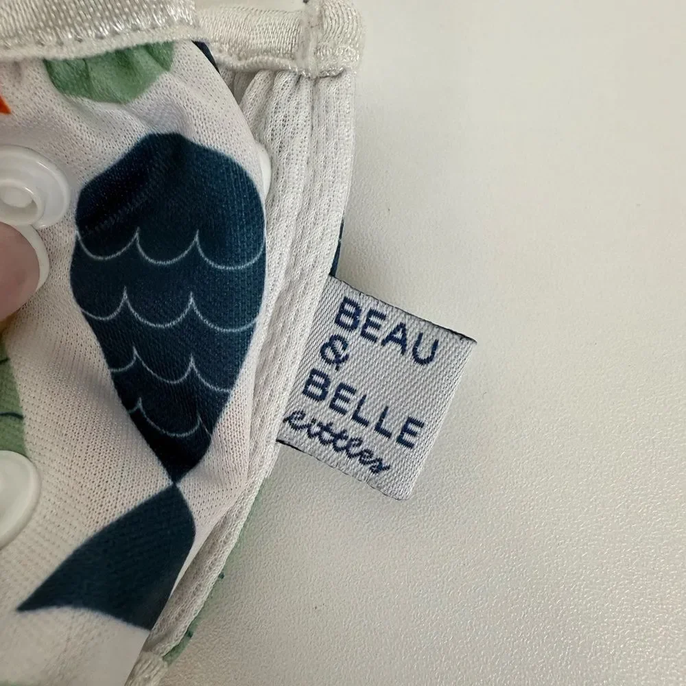 Beau & Belle Nageuret Infant Baby Toddler Reusable Swim Diaper Fish 0-36 months